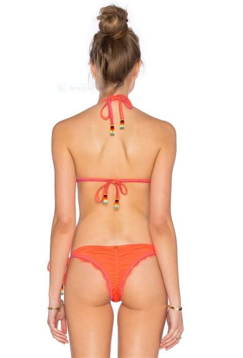 NWT PilyQ Palm Women SIZE LARGE DAIQUIRI LETTUCE EDGE TEENY BIKINI