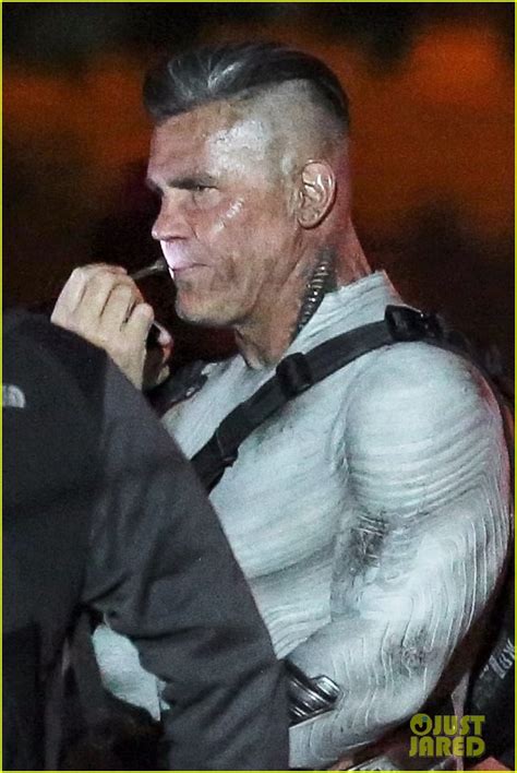Josh Brolin Films Deadpool 2 In His Skin Tight Cable Costume Photo