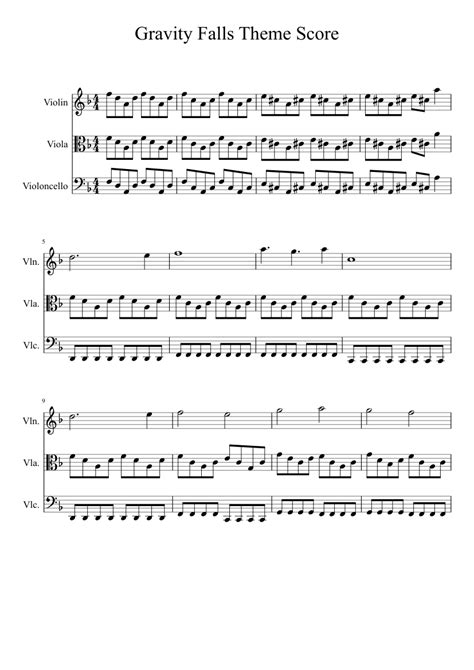 The disney collection (easy piano series). Gravity Falls Theme | Viola sheet music, Beginner violin sheet music, Violin sheet music