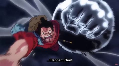 Luffy Punches Kaido Gear Third Elephant Gun Youtube