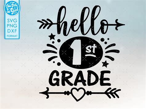 Hello 1st Grade Svg First Grade Svg Back To School Girls Etsy Uk