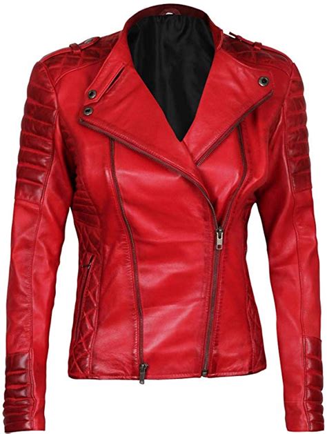 Womens Red Leather Jacket Latest Colllection Of Women Jackets