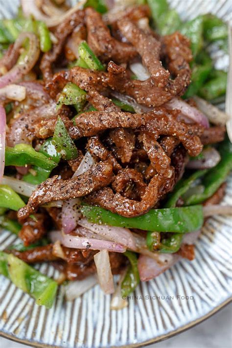 It has to be at a recipe video above. Black Pepper Beef Stir Fry | China Sichuan Food