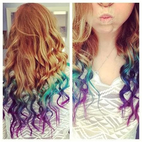 Rainboww Dip Dye Hair Dyed Hair Pretty Hairstyles Braided