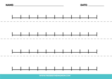 Printable Number Line To 10