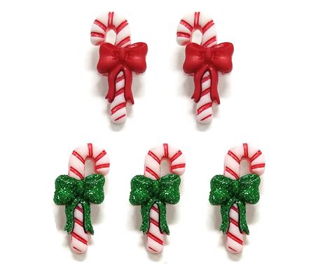 Christmas Candy Cane Lane Buttons Jesse James Buttons Dress It Etsy