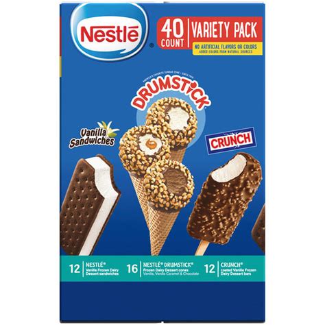 Nestle Ice Cream Variety Pack Vanilla Sandwiches And Crunch Bars 427