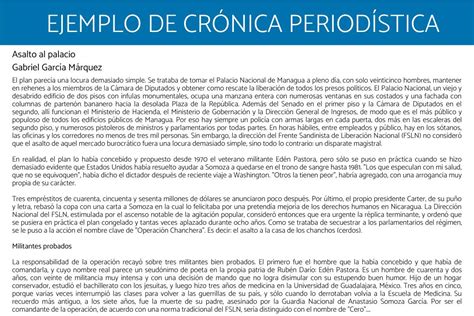 Cómo Hacer Una Crónica Periodística Características Y Ejemplos