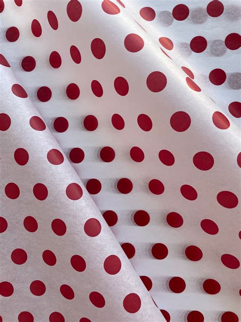 Polka Dot Wrapping Paper Tissue Paper Christmas Christmas Etsy