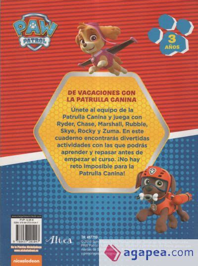 Paw Patrol Cuaderno De Vacaciones 3 AÑos Nickelodeon 9788437201047