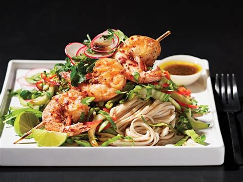 Top each with half the shrimp, corn, cucumber, carrots, basil and cilantro. Thai Shrimp Salad | Hy-Vee