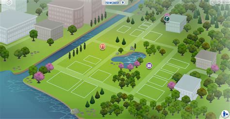 Sims 4 Newcrest Map