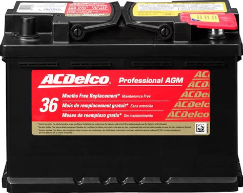 Acdelco 48 Agm Professional Automotive Agm Bci Gruppe 48 Akku Amazon