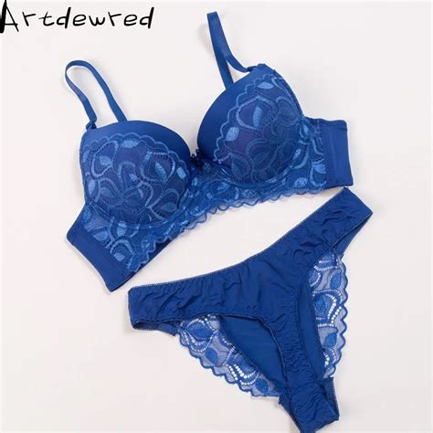 Artdewred New Style Lace Bra Set Sexy Floral Bra Brief Sets Women Underwear Set Push Up