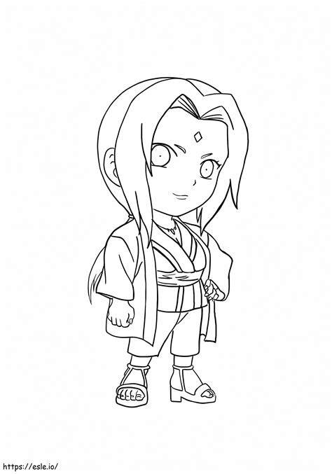 Coloriage Chibi Tsunade à imprimer dessin