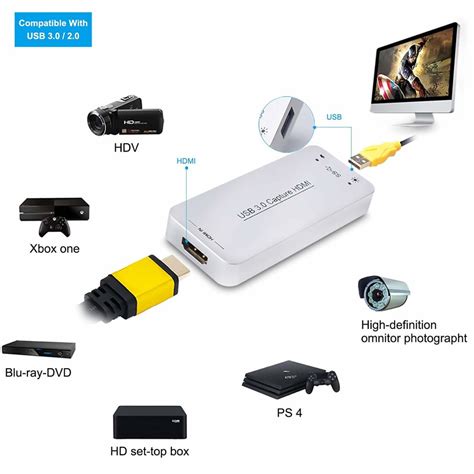 1080p hd 60fps hdmi video capture card usb 2.0 mic game record live streaming. DIGITNOW! USB 3.0 HDMI Game Capture Card，Full HD 1080p ...