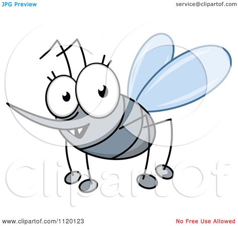 Cartoon Of A Happy Mosquito Royalty Free Vector Clipart