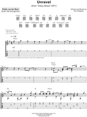 If you can't find any. Unravel Sheet Music Easy with Letters 50 Guitar Tab Sheet ...