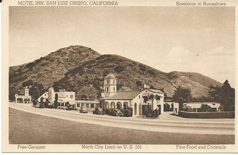 1930s Famous Motel Inn San Luis Obispo Ca California Rppc San Luis