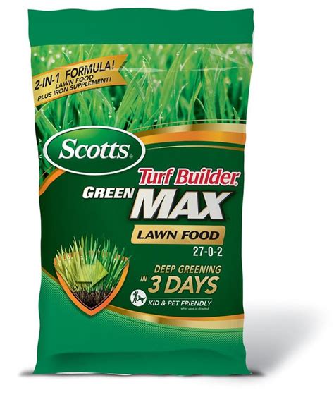 To save you time, you can choose products that conquer all of your lawn issues in one fell swoop. Scotts Green Max Lawn Food 350M | Lawn food, Turf builder ...