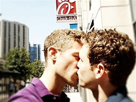 activists hold kiss in day to protest chick fil a