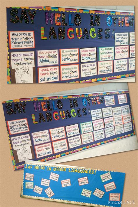 Say Hello In Different Languages Bulletin Board For Multicultural