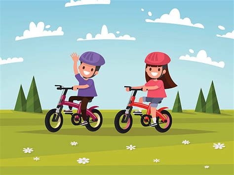 The advantage of transparent image is that it can be used efficiently. Best Kids Riding Bikes Illustrations, Royalty-Free Vector ...