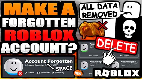 The New Way To Delete Roblox Accounts Forgotten Accounts Youtube
