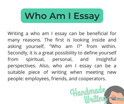 Essay Sample Who Am I By Handmadewriting Blog