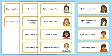 Feelings Sentence Starters Teacher Made Twinkl