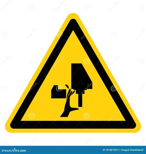Warning Cutting Hand Hazard Symbol Sign Vector Illustration Isolate