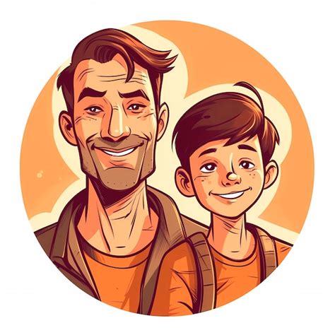 Premium Ai Image A Cartoon Image Of A Father And Son