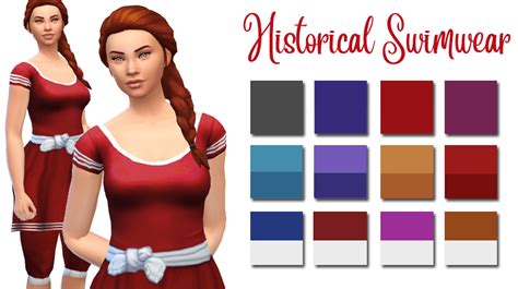 Historical Swimsuit Lolla Leeloos Sims Stuff In 2020 Sims 4