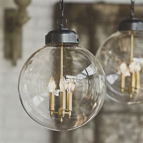 Clear Glass Globe Pendant Light Home Collection