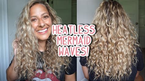 My Go To Heatless Mermaid Beach Waves Short Medium Long Hair Youtube