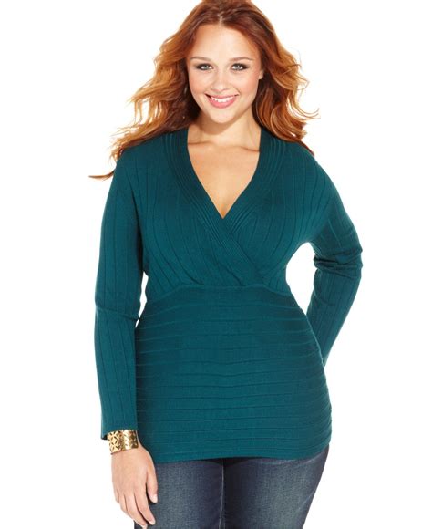 Styleandco Surplice Sweater In Teal — Also Have It In Black Grey And
