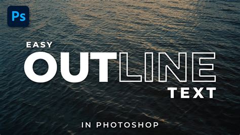 How To Outline Text In Photoshop Easy Method Youtube