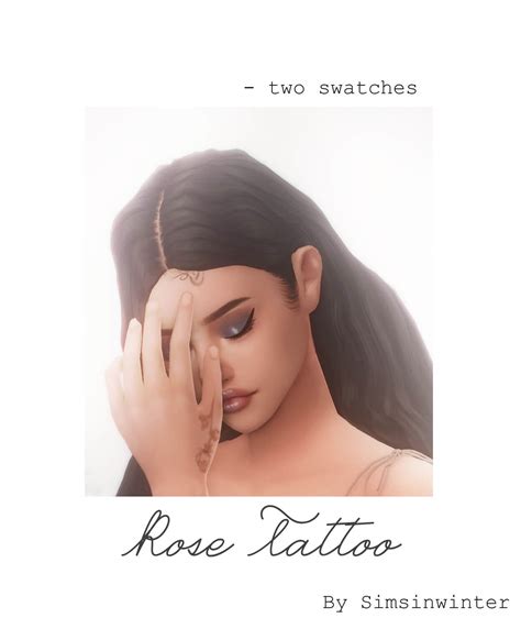 Sims 4 Simple Rose Hand Tattoo The Sims Book