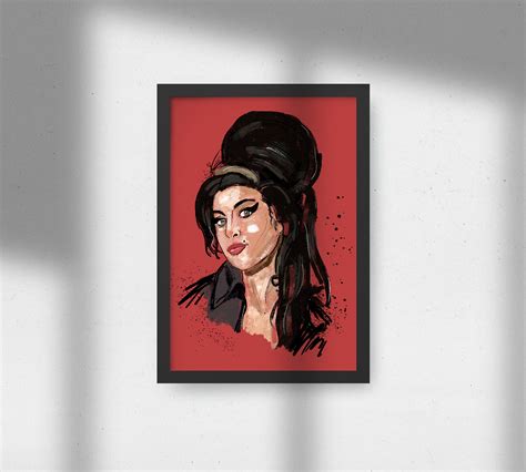 Amy Winehouse Peinture Numérique Mur Art A4 Unframed Etsy France