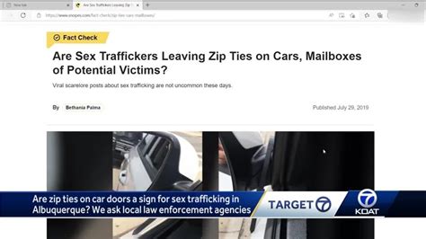 Are Zip Ties On Car Doors A Sign For Sex Trafficking In Albuquerque