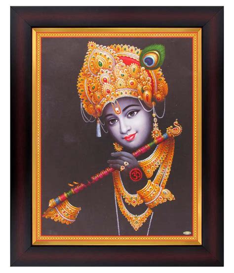 Avercart Textured Lord Krishnashree Krishna Poster With Frame Buy