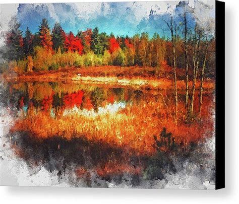 Autumn In New England 02 Canvas Print Canvas Art By Am