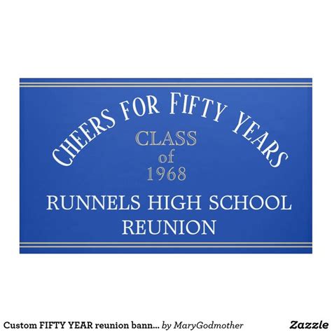 Custom Fifty Year Reunion Banner School Reunion High