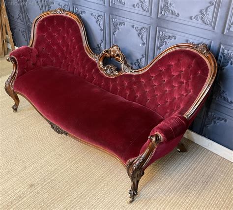 Victorian Walnut Chaise Lounge Antiques Atlas