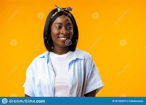Beautiful Young African Woman Posing In Photostudio Stock Photo Image