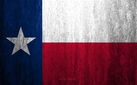 Download Wallpapers Flag Of Texas 4k Stone Background American State