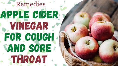 You could also consume bee propolis or use an echinacea spray, as both are antiseptic. Apple Cider Vinegar for Cough and Sore Throat - YouTube