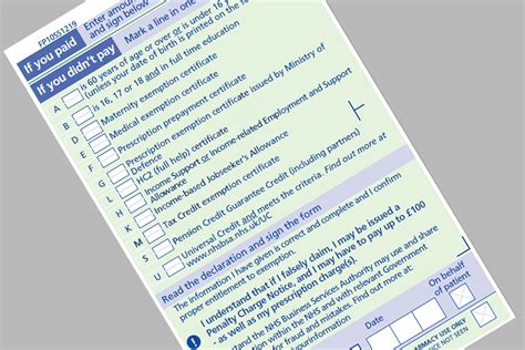 Revised Prescription Forms With Universal Credit Tick Box To Be