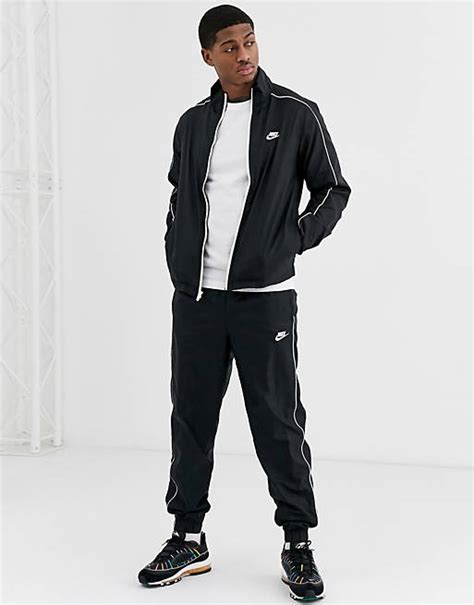 Nike Woven Tracksuit Set In Black Asos