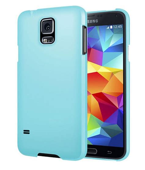 Uniq Back Cover Case For Samsung Galaxy S5 Blue Plain Back Covers